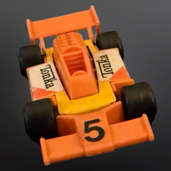 Vintage 1979 Tonka Racing Car No. 5 Tonka Toys Orange Plastic made in HK A2 - Picture 1 of 9